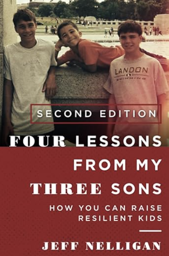 Book cover: Four Lessons from my Three Sons, Jeff Nelligan
