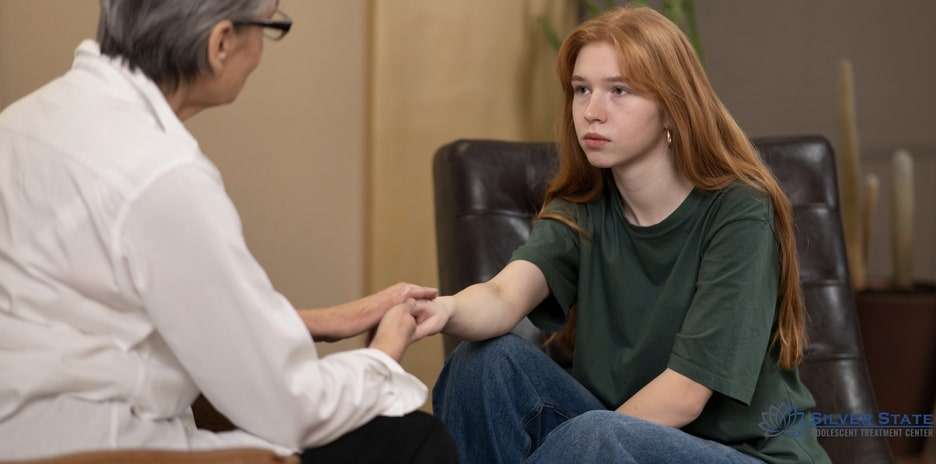 Young female adult supported